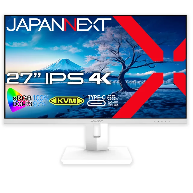 JAPANNEXT JN-IPS27UHDR-C65W-HSP-W